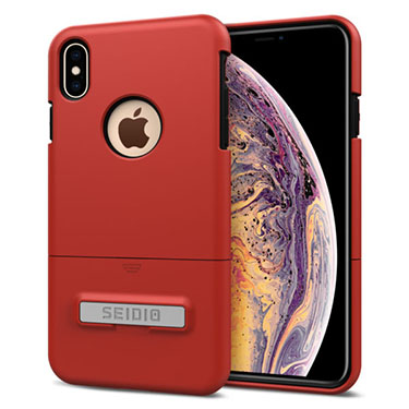 Surface with Kickstand for iPhone Xs Max (Dark Red /Black)
